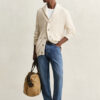 Textured Cotton Blend Cardigan Textured Cotton Blend Cardigan