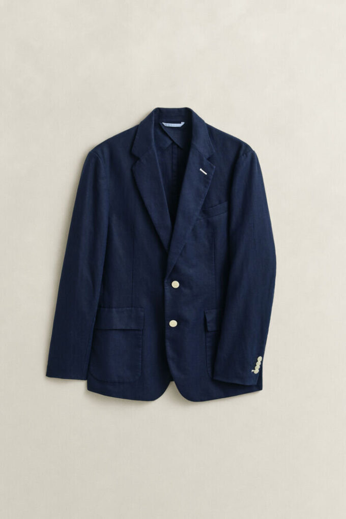 Textured Cotton Blend Suit Jacket Textured Cotton Blend Suit Jacket