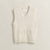 Textured Cotton Blend Vest Textured Cotton Blend Vest
