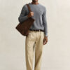 Textured Cotton Crew Neck Sweater Textured Cotton Crew Neck Sweater
