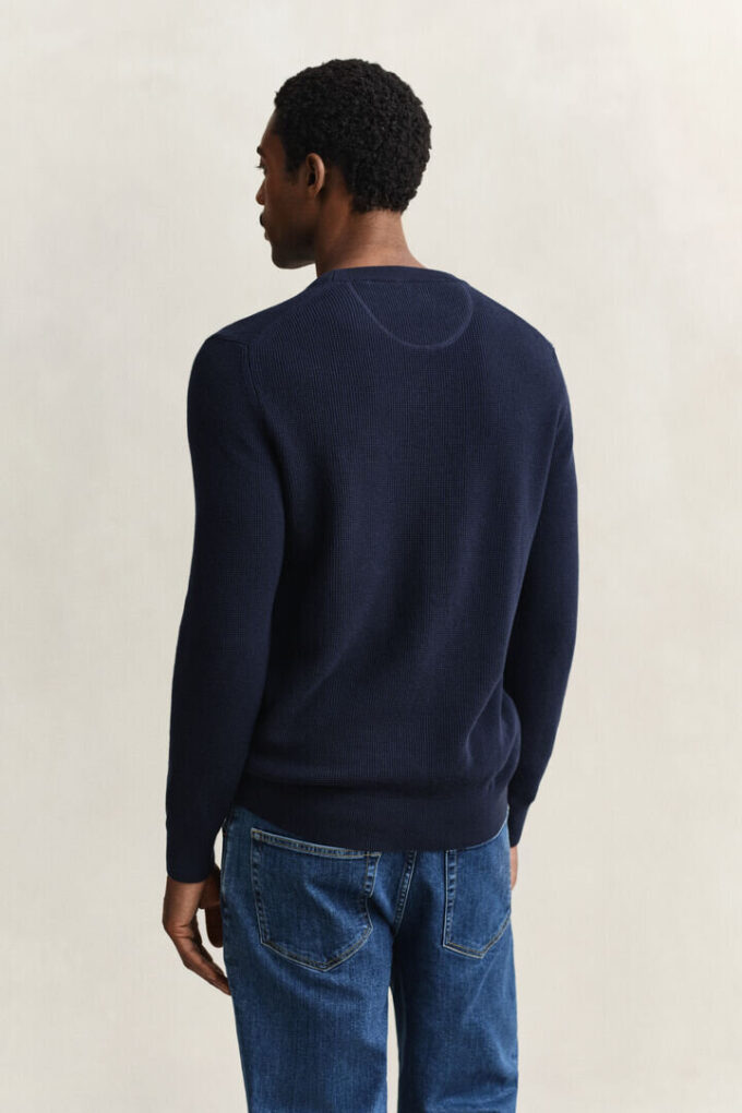 Textured Cotton Crew Neck Sweater Textured Cotton Crew Neck Sweater