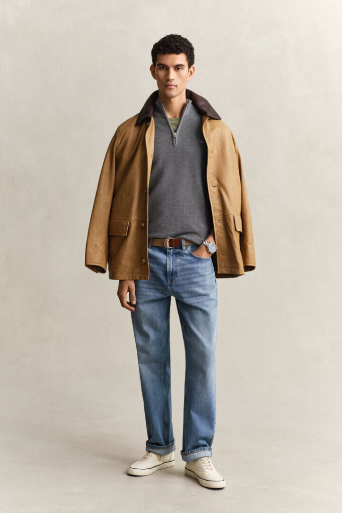 Textured Cotton Half-Zip Sweater Textured Cotton Half-Zip Sweater