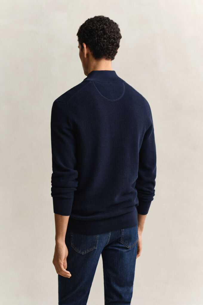 Textured Cotton Half-Zip Sweater Textured Cotton Half-Zip Sweater
