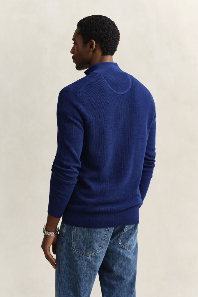Textured Cotton Half-Zip Sweater Textured Cotton Half-Zip Sweater