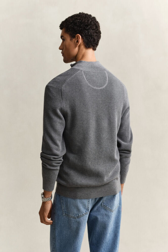 Textured Cotton Half-Zip Sweater Textured Cotton Half-Zip Sweater