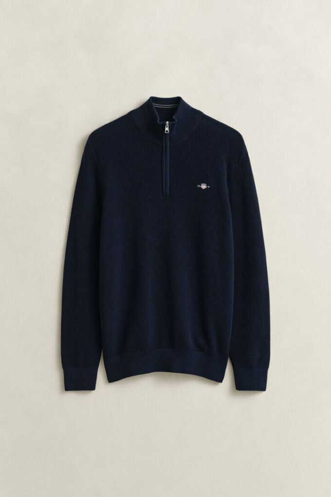 Textured Cotton Half-Zip Sweater Textured Cotton Half-Zip Sweater