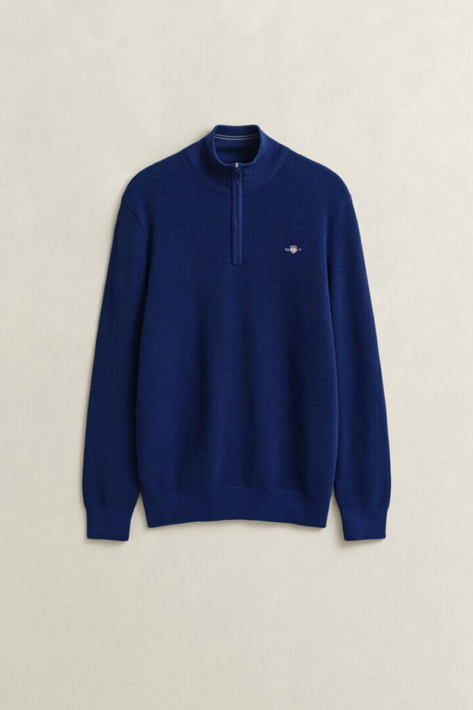 Textured Cotton Half-Zip Sweater Textured Cotton Half-Zip Sweater
