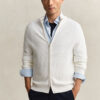 Textured Cotton Zip Cardigan Textured Cotton Zip Cardigan