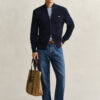 Textured Cotton Zip Cardigan Textured Cotton Zip Cardigan