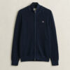 Textured Cotton Zip Cardigan Textured Cotton Zip Cardigan