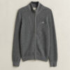 Textured Cotton Zip Cardigan Textured Cotton Zip Cardigan