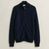 Textured Cotton Zip Cardigan Textured Cotton Zip Cardigan