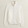Textured Cotton Zip Cardigan Textured Cotton Zip Cardigan