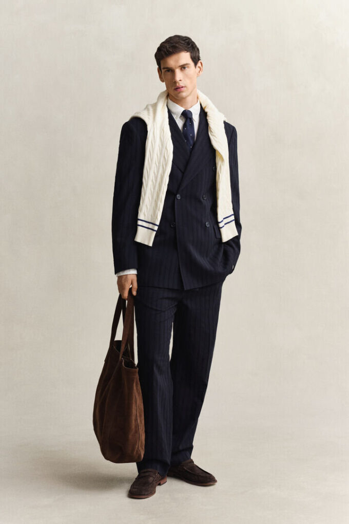 Tonal Pinstripe Suit Jacket Tonal Pinstripe Suit Jacket