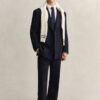 Tonal Pinstriped Suit Pants