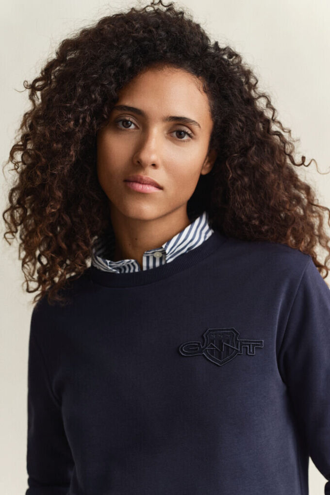 Tonal Shield Crew Neck Sweatshirt Tonal Shield Crew Neck Sweatshirt