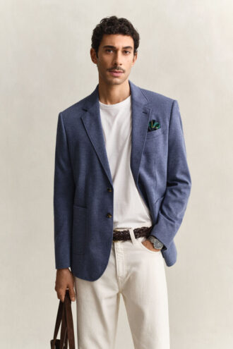 Two-Toned Jersey Piqua Blazer