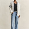Varsity Cable Knit Cardigan Varsity Cable Knit Cardigan