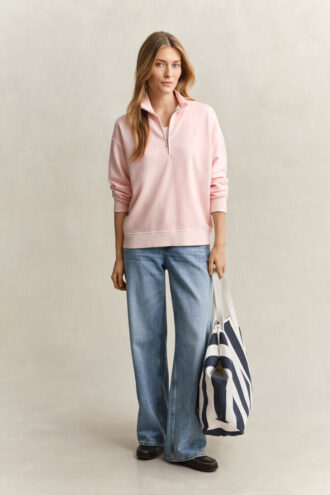 Washed Shield Half-Zip Sweatshirt